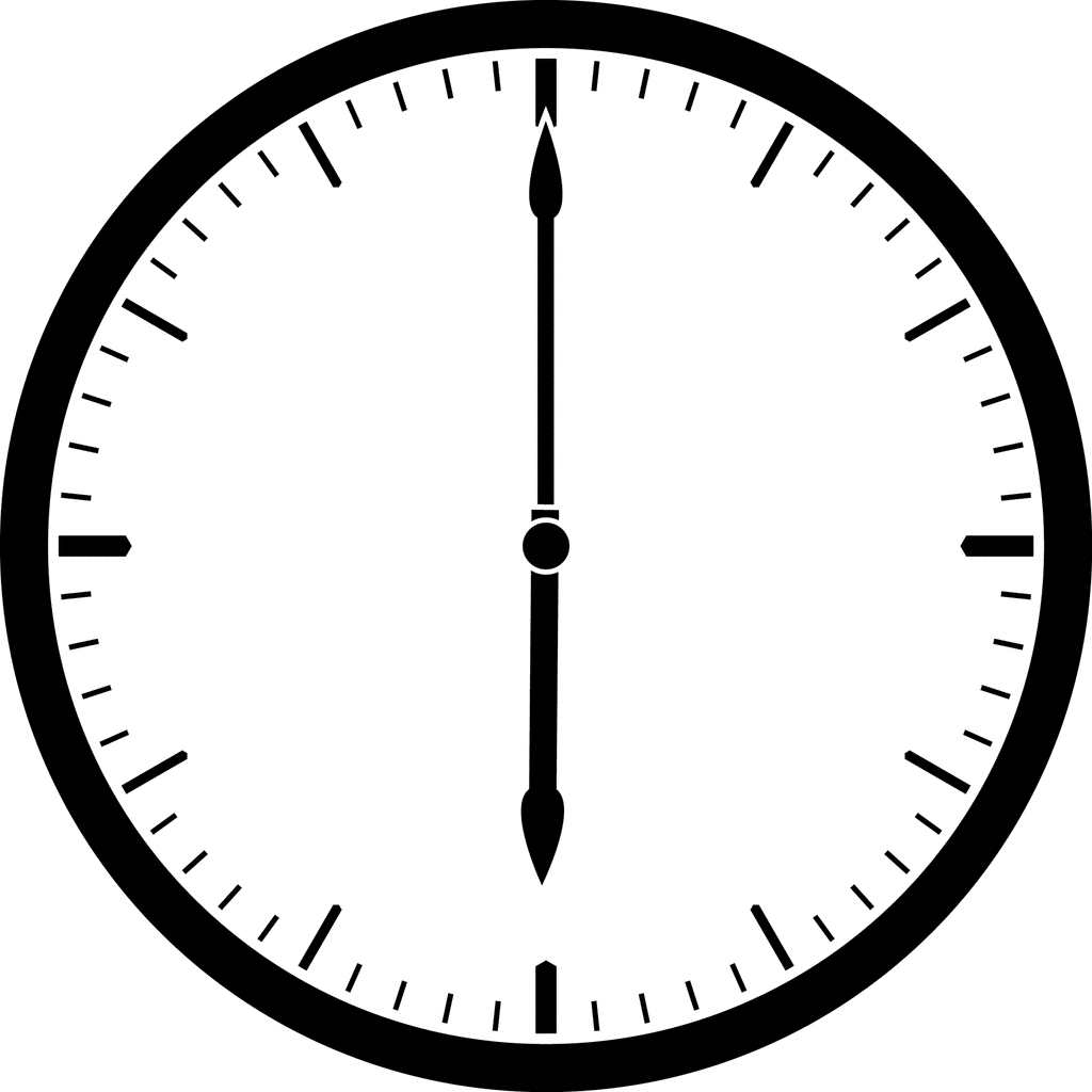 Clock Showing 6