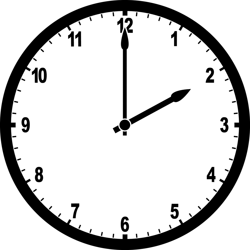 clipart two o'clock - photo #3