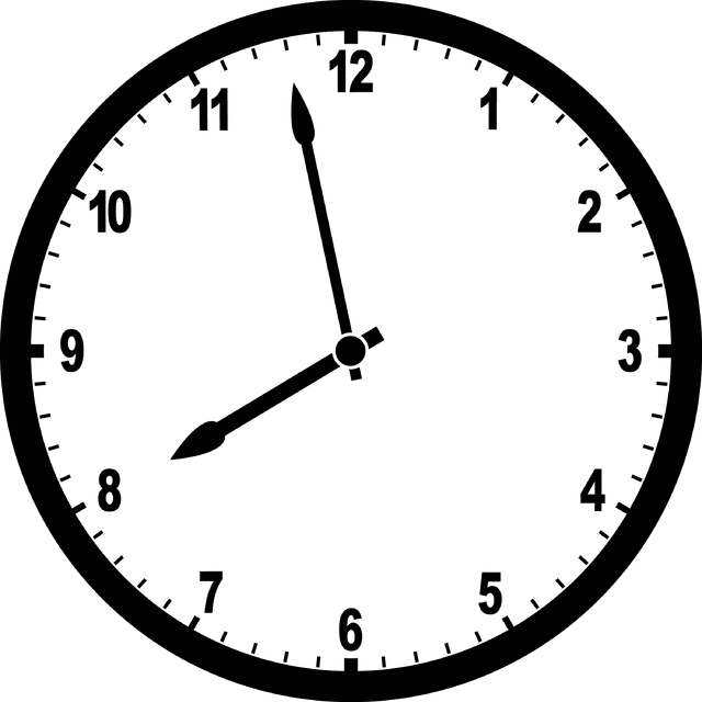 Clock 7:58 | ClipArt ETC