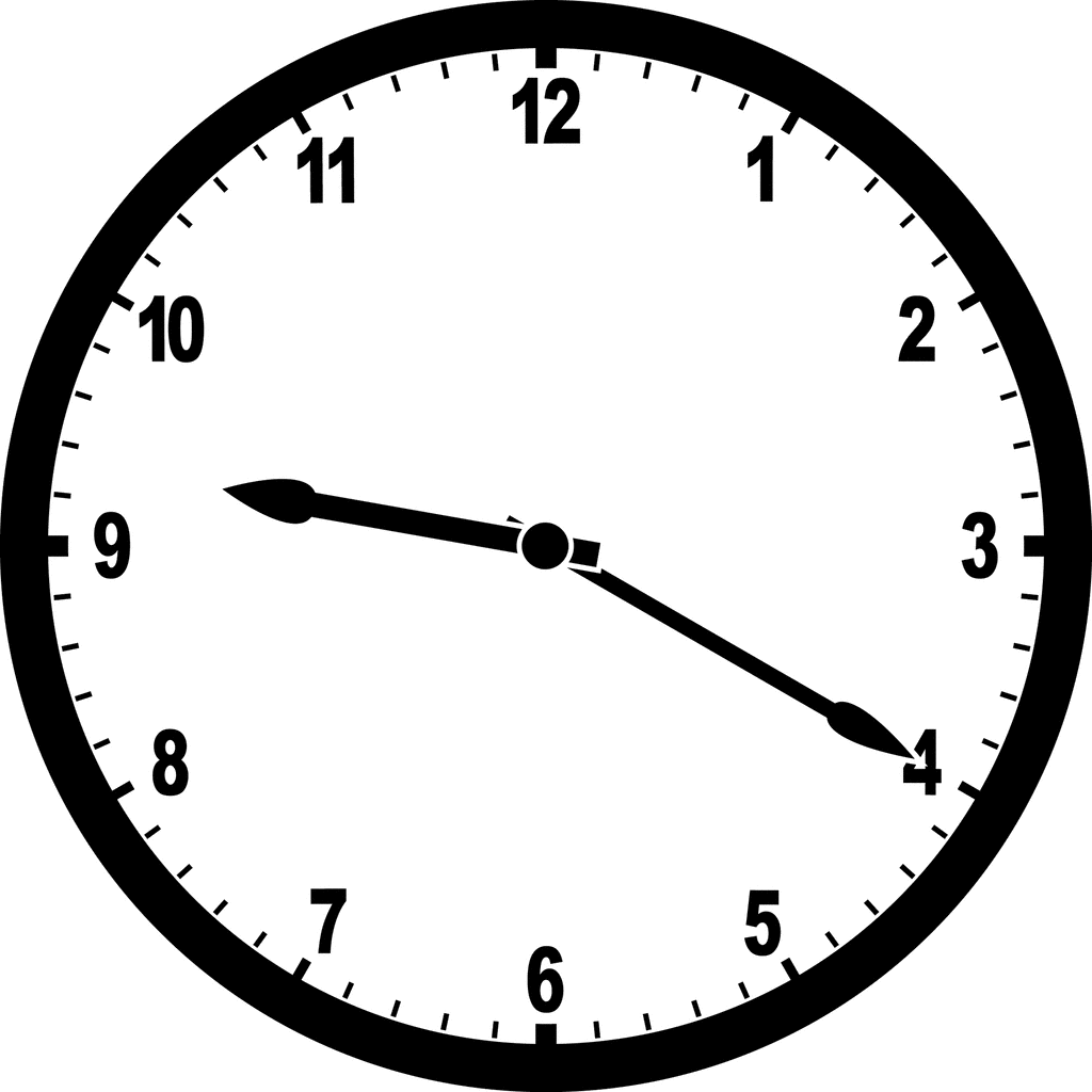 Clock 9:20 | ClipArt ETC