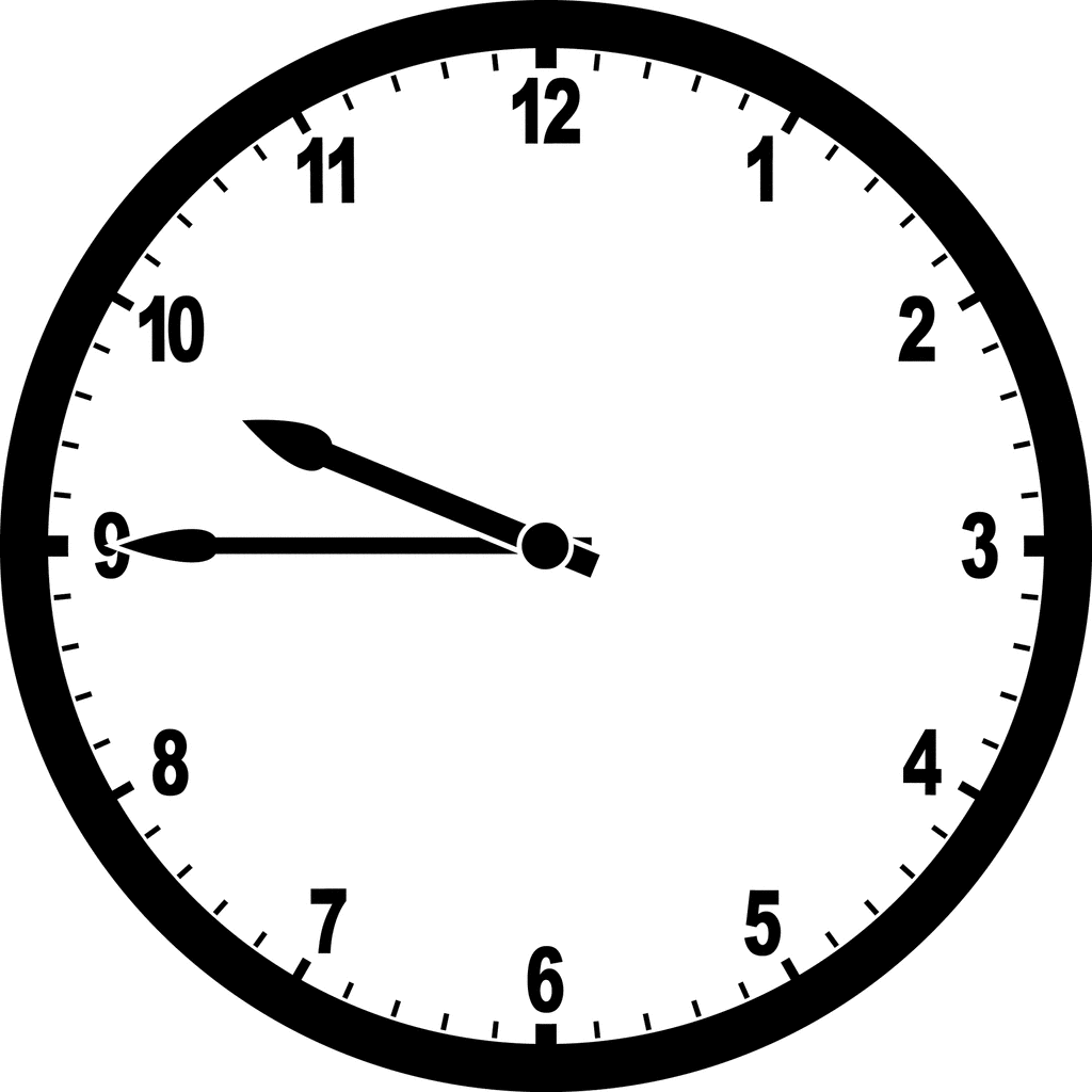 Clock 9 45 ClipArt ETC