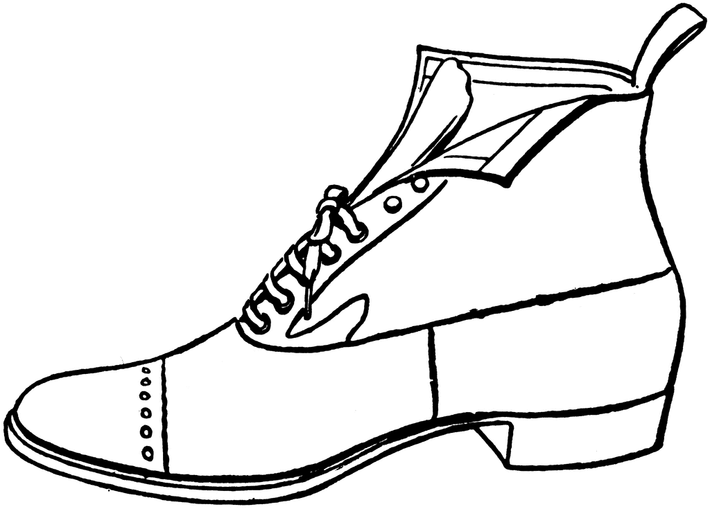 free black and white clip art shoes - photo #9