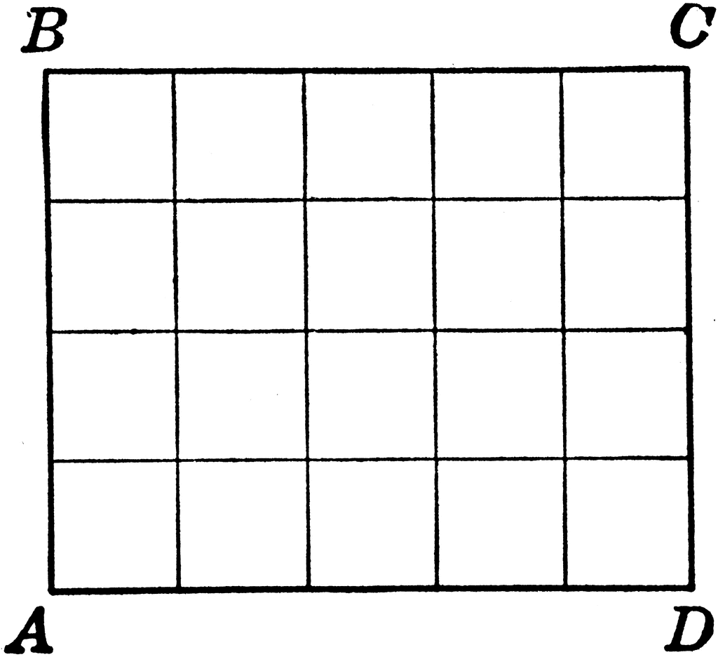 Rectangle With Area Squares ClipArt ETC