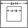 Hollow Square with Dimensions of 2s+6 and s-2
