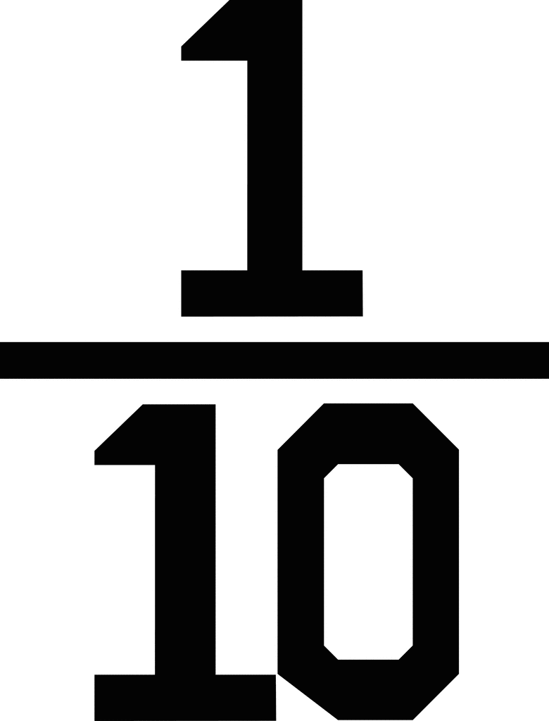 Numerical Fraction 1 10 ClipArt ETC