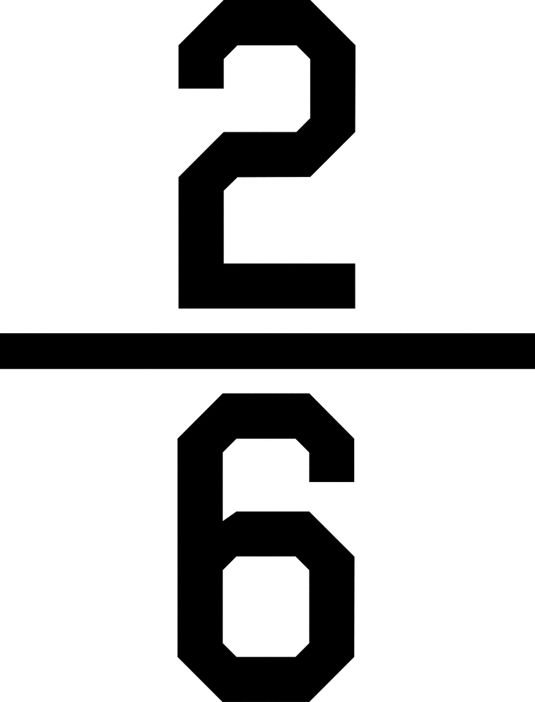 Numerical Fraction 2 6 ClipArt ETC