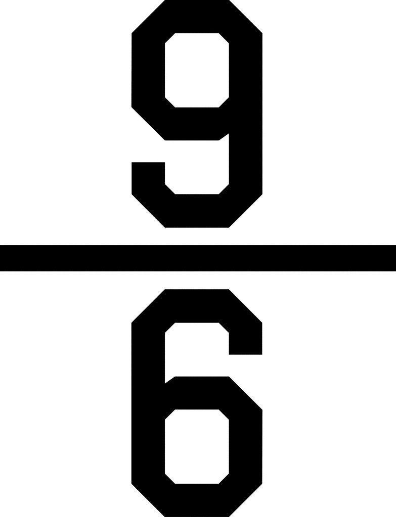 Numerical Fraction 9 6 ClipArt ETC