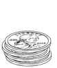 Stacks of Dollar Coins