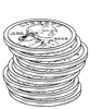Stacks of Dollar Coins