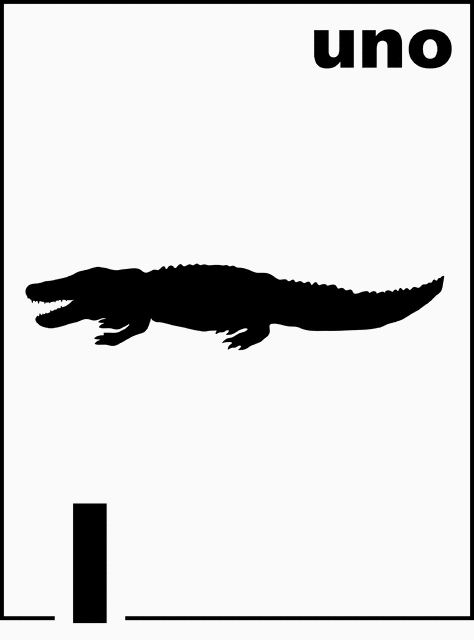 Spanish Alligator Counting Card 1