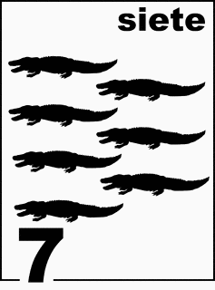 Spanish Alligator Counting Card 7