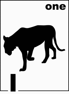 English Florida Panther Counting Card 1