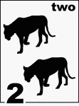 English Counting Card featuring illustrations of two Florida Panthers.