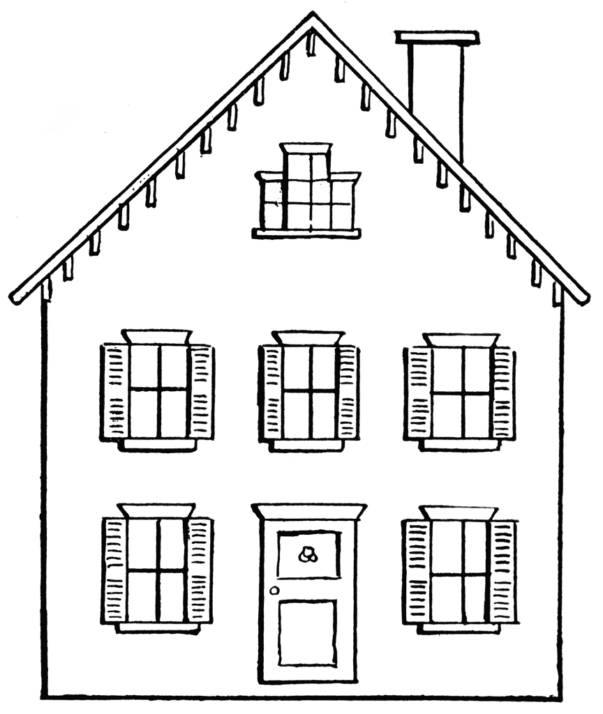 house drawing clipart - photo #2