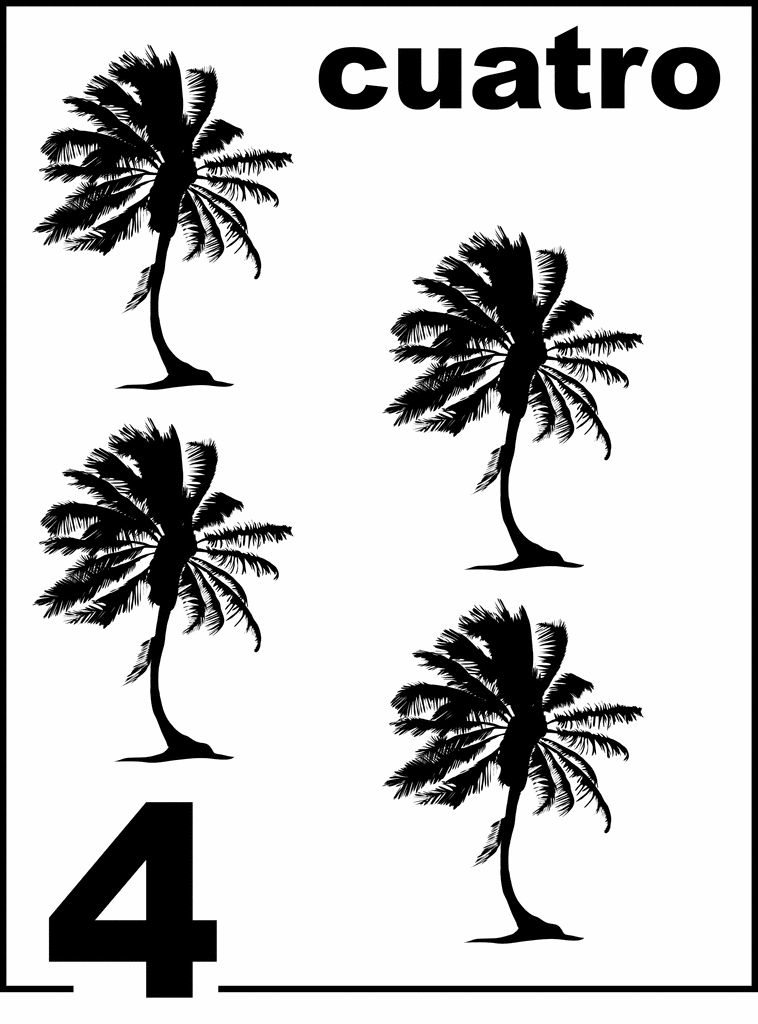 palm tree clipart. Spanish Palm Tree Counting