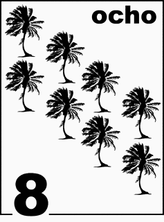Spanish Palm Tree Counting Card 8
