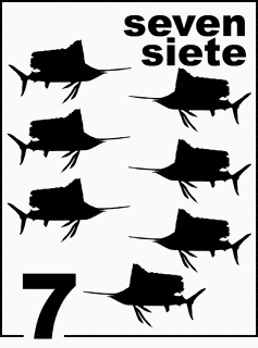 Bilingual Sailfish Counting Card 7