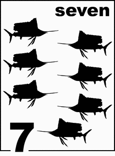 English Sailfish Counting Card 7