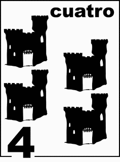 Spanish Sandcastle Counting Card 4