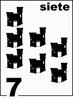 Spanish Sandcastle Counting Card 7
