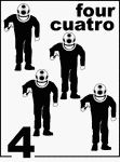Bilingual Counting Card featuring illustrations of four Sponge Divers.