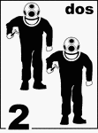 Spanish Counting Card featuring illustrations of two Sponge Divers.