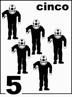 Spanish Sponge Diver Counting Card 5