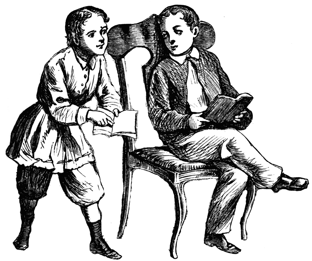 Children Reading Clipart