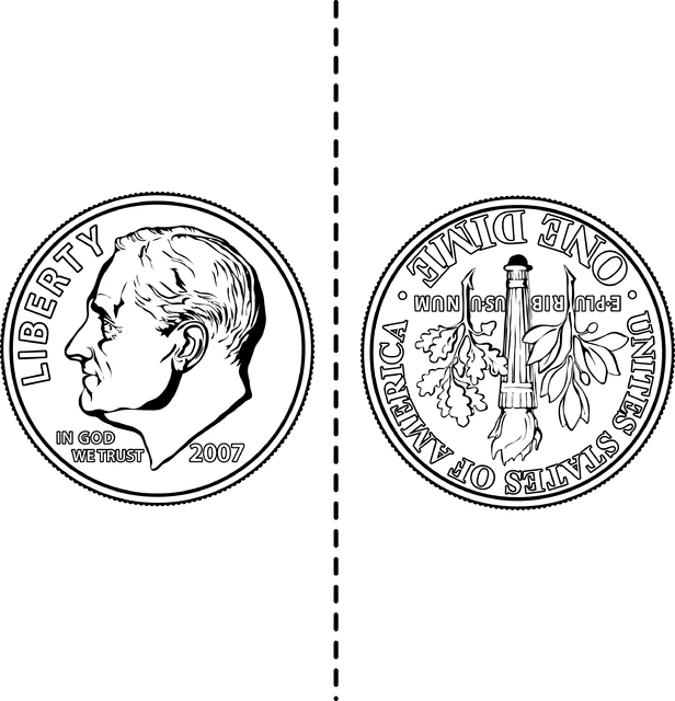 free black and white penny clip art - photo #19