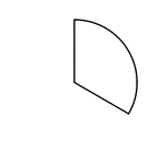 One third of a circle.
