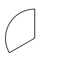 One third of a circle.