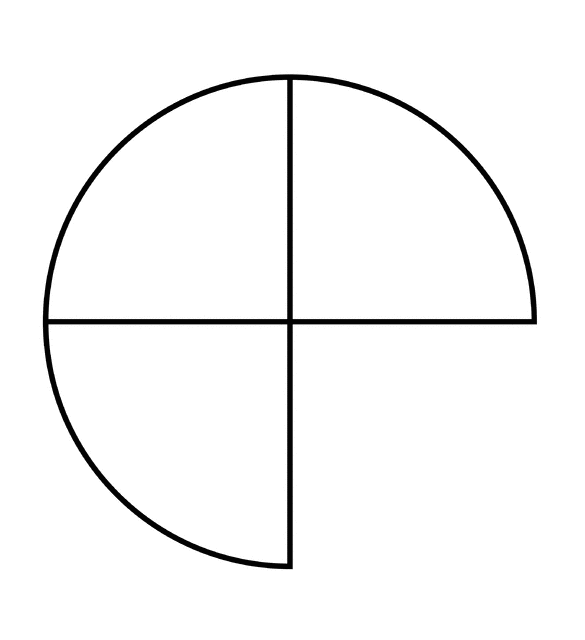 Three Quarters of a Fraction Pie