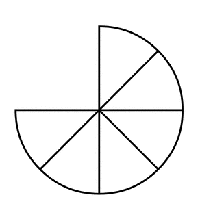 Six Eighths of a Fraction Pie