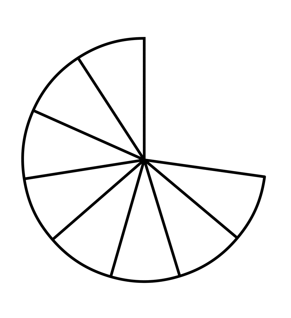 Eight Elevenths of a Fraction Pie