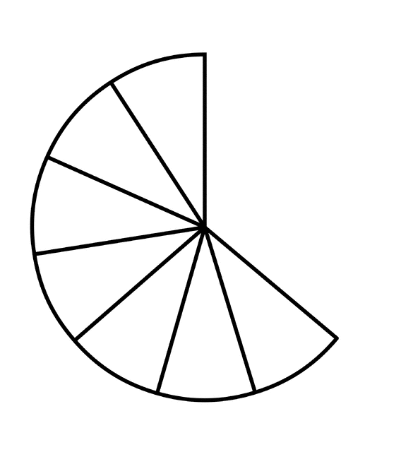 Seven Elevenths of a Fraction Pie