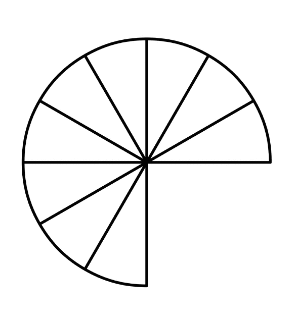 Nine Twelfths of a Fraction Pie