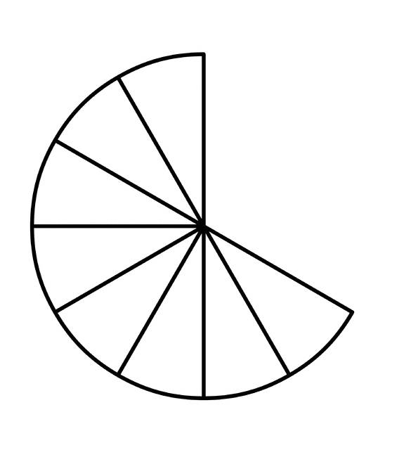 Eight Twelfths of a Fraction Pie