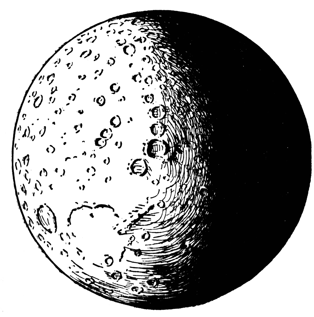clipart moon black and white - photo #20