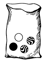 Bag with Four Marbles