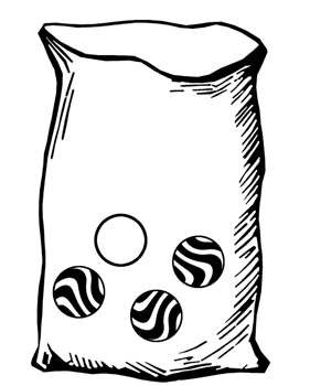 Bag with Four Marbles