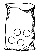 Bag with Four Marbles