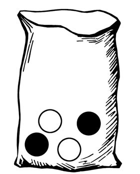 Bag with Four Marbles