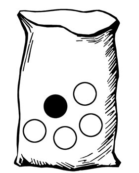 Bag with Five Marbles