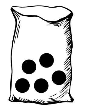 Bag with Five Marbles