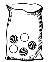 Bag with Five Marbles