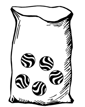 Bag with Five Marbles
