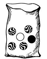 Bag with Six Marbles