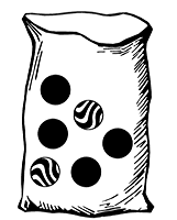 Bag with Six Marbles