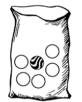 Bag with Six Marbles