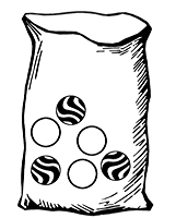 Bag with Six Marbles